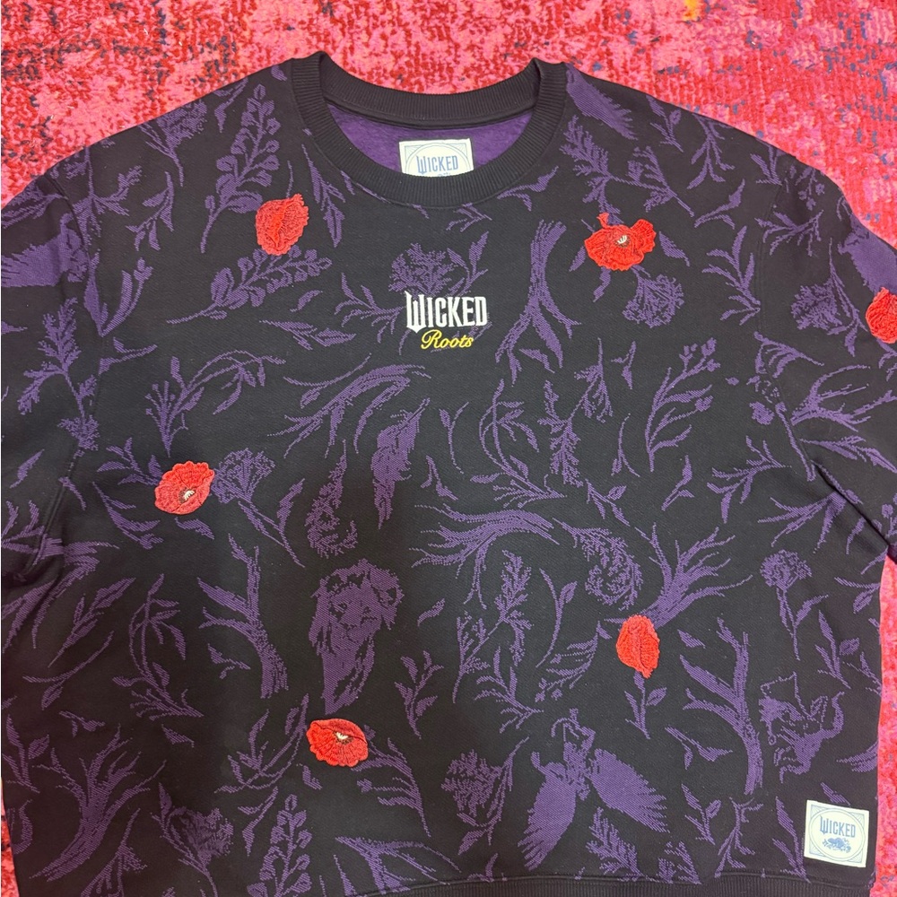 Roots x Wicked Floral Print Crew Sweatshirt | Limited Edition | Like New